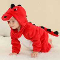 Mini Fashion™ – Dieren Dromenland – Kinder Dieren Onesie Rode draak / 100 (18 24 maanden) | Educatief Speelgoed