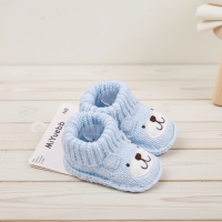 Mini Fashion – Gebreide Baby Sloffen (3 6 maanden) Blue Bear | Educatief Speelgoed