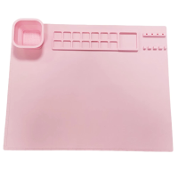 Canvas Mat™   Schoonmaken is een makkie   Verf Placemet Roze | Educatief Speelgoed