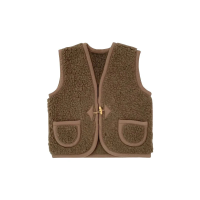 Mini Fashion™   Warme Stof   Bodywarmer Vest Bruin / 74 (6 9 maanden) | Educatief Speelgoed