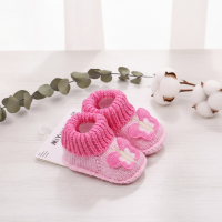 Mini Fashion – Gebreide Baby Sloffen (3 6 maanden) Pink Butterfly | Educatief Speelgoed