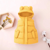 Mini Fashion™   Warm & Trendy   Bodywarmer Met Capuchon Geel / 130 (6 jaar) | Educatief Speelgoed