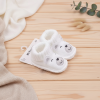 Mini Fashion – Gebreide Baby Sloffen (3 6 maanden) White Polar Bear | Educatief Speelgoed