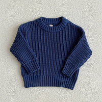 Mini Fashion™   Super Zachte Stof   Gebreide Sweater Donker Blauw / 104 (4 jaar) | Educatief Speelgoed