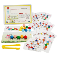 Wooden Clip Beads™ – Kleurrijke Beweegpret met Rups – Kleur & Motoriek Speelgoed | Educatief Speelgoed