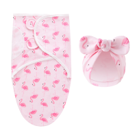 DreamNest – Rust & Comfort – Luxe Inbakerdoek met Mutsje Flamingo | Educatief Speelgoed