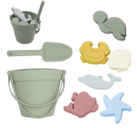 Silicone Beach Set™   Strandemmer Zandavontuur   Siliconen Strandset Groen | Educatief Speelgoed