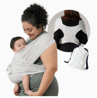 SoftNest   Comfortabel, Ademend & Veilig   Ergonomische Baby Draagdoek Ivoor met Stippen | Educatief Speelgoed