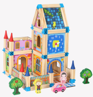 Woods – Duurzaam & Creatief – Houten Bouwset voor Kinderen 128 stuks | Educatief Speelgoed