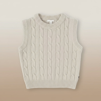 CozyWool – Warm & Comfortabel – Kinder trui van fijne wolmix Vest / Beige / 90 (18–24 maanden) | Educatief Speelgoed