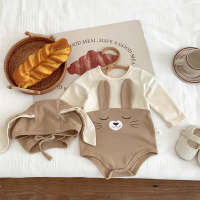 Mini Fashion™   Comfortabel Katoen   Babysuit Bruin   Lange mouwen / 73(6 12 maanden) | Educatief Speelgoed