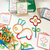 Sticks & Rings – Slim & Creatief – Houten Vormen Puzzel | Educatief Speelgoed