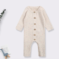Mini fashion™   Zachte 'Knitted' Katoenen Stof   Gebreide Romper Beige / 90 (2 jaar) | Educatief Speelgoed