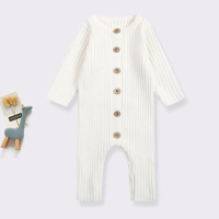 Mini fashion™   Zachte 'Knitted' Katoenen Stof   Gebreide Romper Wit / 90 (2 jaar) | Educatief Speelgoed