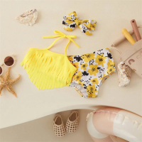 Mini Fashion™   Meisjes Bikini (incl. Haarband) Geel / 100 (1.5 2 Jaar) | Educatief Speelgoed