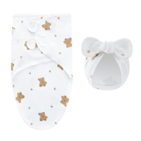 DreamNest – Rust & Comfort – Luxe Inbakerdoek met Mutsje Teddybeer | Educatief Speelgoed