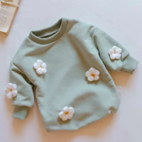 Mini Fashion™   Schattige Printjes   Sweatshirt Romper Turquoise / 62 (1 3 maanden) | Educatief Speelgoed