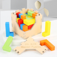 Woods™   Train je brein   3D Tetris Puzzel L Blokjes | Educatief Speelgoed