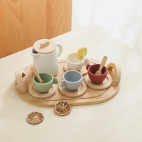 Woods™   Hout & Siliconen   Speelgoed Theeset 1. Thee Set | Educatief Speelgoed