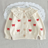 Mini Fashion™   Cute Look   Gebreide Kledingsets Wit Rood   Top / 100 (3 jaar) | Educatief Speelgoed