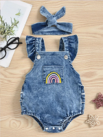 Mini Fashion™   Leuke Look   Denim Romper 110 (2 3 jaar) | Educatief Speelgoed