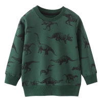 Mini Fashion™   Geweldige Printen   Sweater Groen   Dinosaurus / 130 (6 jaar) | Educatief Speelgoed