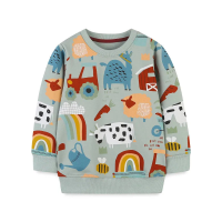 Mini Fashion™   Leuke Printen   Sweater Blauw   Dierenprint / 98 (3 jaar) | Educatief Speelgoed