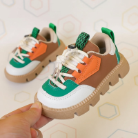 KidoStep – Zacht & Praktisch – Stoere kindersneakers met dikke zool Bruin/Oranje / 23 (1.5   2.5 Jaar) | Educatief Speelgoed