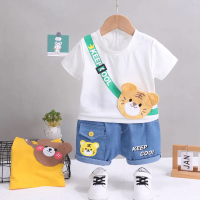 Mini Fashion™   Dierenprint   Katoenen Kledingset Wit / 110 (4 jaar) | Educatief Speelgoed