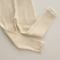 Mini Fashion™   Zacht & Comfortabel   Ribstof Legging Beige / 80 (12 18 maanden) | Educatief Speelgoed
