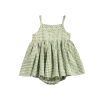 Mini Fashion™   Meiden Jurk Romper Groen / 90 (12 18 maanden) | Educatief Speelgoed