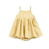 Mini Fashion™   Meiden Jurk Romper Geel / 90 (12 18 maanden) | Educatief Speelgoed