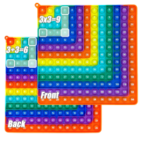Multicolor Fidget Board™   Verbeter rekenvaardigheid   Reken Fidget Bord Regenboog (donker) | Educatief Speelgoed