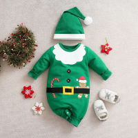 Mini Fashion™   Zacht Materiaal   Baby Kerstkostuum Groen Wit / 86 (12 18 maanden) | Educatief Speelgoed