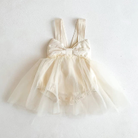 Mini Fashion™   Baby Meiden Romper Jurk Apricot / 80 (6 12 maanden) | Educatief Speelgoed