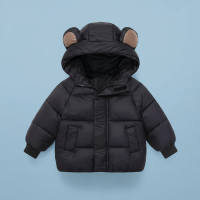 CozziBun – Warm & Schattig – Winterjas met Capuchon Zwart / 110 (4 jaar) | Educatief Speelgoed