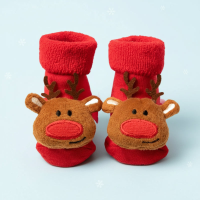 BabyClaus – Dik & Comfortabel – Winter Kerst Sokken met Santa Herten / S (0 1 jaar) | Educatief Speelgoed