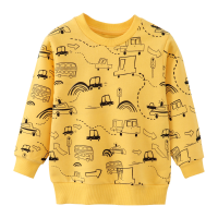 Mini Fashion™   Geweldige Printen   Sweater Geel   Auto / 100 (3 jaar) | Educatief Speelgoed