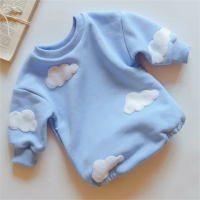 Mini Fashion™   Schattige Printjes   Sweatshirt Romper Blauw / 68 (3 6 maanden) | Educatief Speelgoed