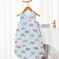LittleDreams – Zacht & Ademend – Baby Slaapzak zonder mouwen Tractor / L (12–18 maanden) | Educatief Speelgoed