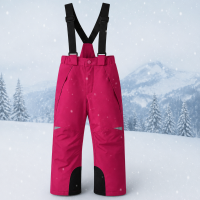 MountainFit – Flexibel & Warme – Skibroek voor kinderen 110/116 (5–6 jaar) / Rosé Rood | Educatief Speelgoed