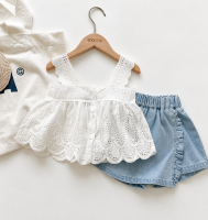 Mini Fashion™   Schattige Meisjes Kantensetje Wit / 110 (4 5 jaar) | Educatief Speelgoed