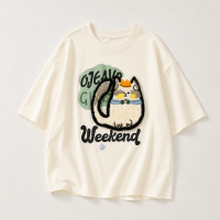 FunPaws – Speels & Stijlvol – Oversized T shirt met kattenprint 160 (9–10 jaar) | Educatief Speelgoed