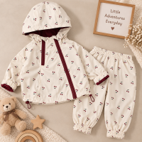 SoftBreeze – Winddicht & Comfortabel – Kinder 2 Delige Set Jas en Broek Rood Kers / 150 (8–9 jaar) | Educatief Speelgoed