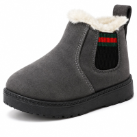 SnowySteps – Warm & Zacht – Baby Winterlaarsjes met Pluche Voering Grijs / 32 (10–11 jaar) | Educatief Speelgoed