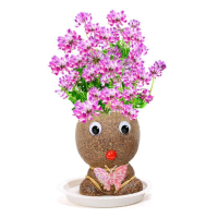 Figure Plants™   Leer planten verzorgen    Thuis Decoratie Planten Roze Bloem Meisje | Educatief Speelgoed