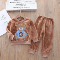 CozyBear – Warm & Zacht – Kinder Trainingspak met Berenmotief Kaki / 110 (2–3 jaar) | Educatief Speelgoed