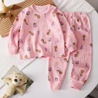 LittleDreamer – Zacht & Warm – Katoenen Kinder Nachtkleding Set konijn / 140 (6–7 jaar) | Educatief Speelgoed