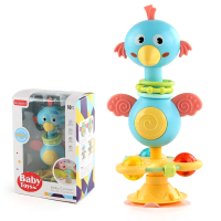 Soothing Rattle Toy™   Sensorisch Baby Speelgoed met zuignap Blauwe Vogel Ballen | Educatief Speelgoed