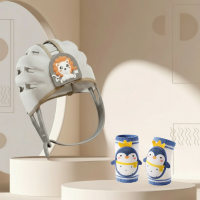 MiniShield – Licht & Ademend – Hoofdbeschermer voor Kinderen Leeuw / Donkerblauw + 2x kniestukken | Educatief Speelgoed